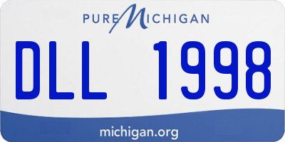 MI license plate DLL1998
