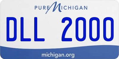 MI license plate DLL2000