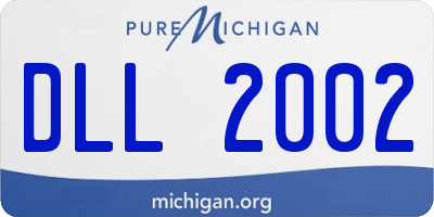MI license plate DLL2002