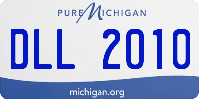 MI license plate DLL2010