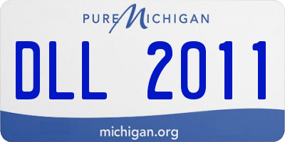 MI license plate DLL2011