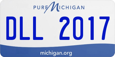 MI license plate DLL2017