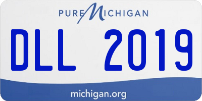 MI license plate DLL2019