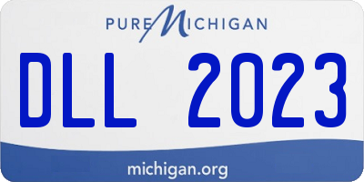MI license plate DLL2023