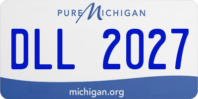MI license plate DLL2027