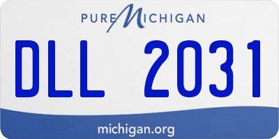 MI license plate DLL2031