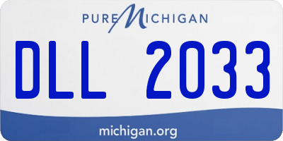 MI license plate DLL2033