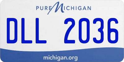 MI license plate DLL2036