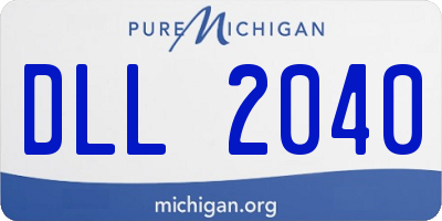 MI license plate DLL2040