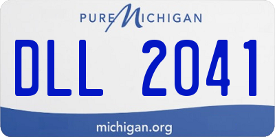 MI license plate DLL2041