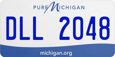 MI license plate DLL2048