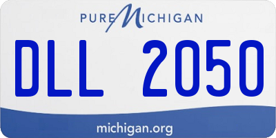 MI license plate DLL2050
