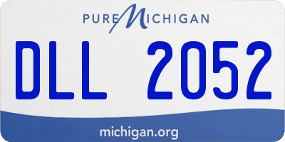 MI license plate DLL2052