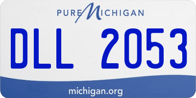 MI license plate DLL2053
