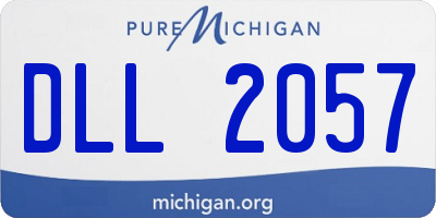 MI license plate DLL2057