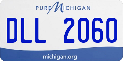 MI license plate DLL2060