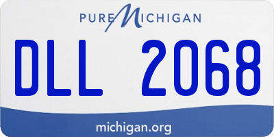 MI license plate DLL2068