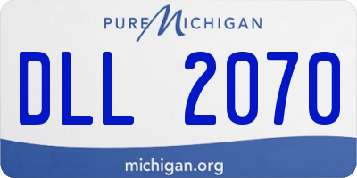 MI license plate DLL2070