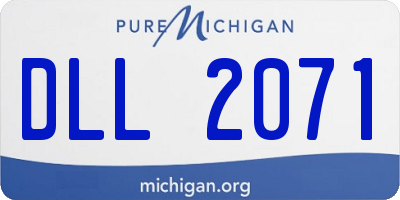MI license plate DLL2071