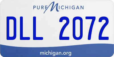 MI license plate DLL2072