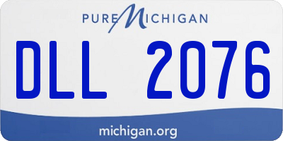 MI license plate DLL2076