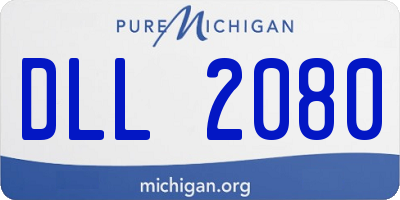 MI license plate DLL2080