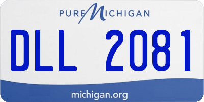 MI license plate DLL2081