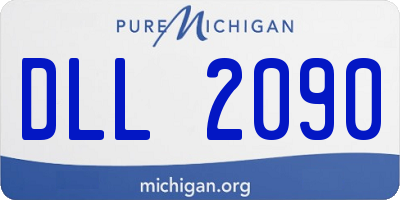 MI license plate DLL2090