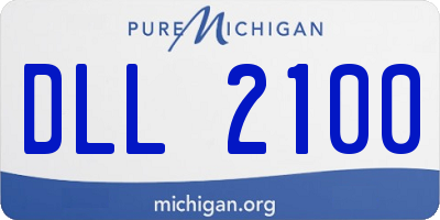 MI license plate DLL2100