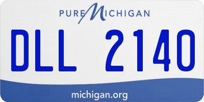 MI license plate DLL2140