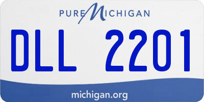 MI license plate DLL2201