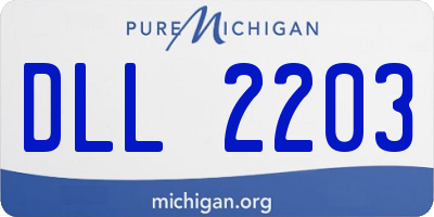 MI license plate DLL2203
