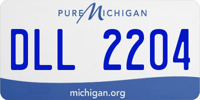 MI license plate DLL2204