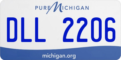 MI license plate DLL2206
