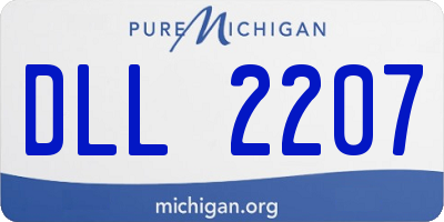 MI license plate DLL2207