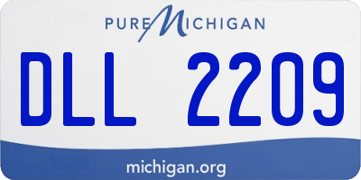 MI license plate DLL2209