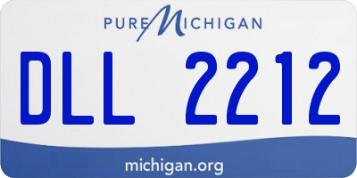MI license plate DLL2212