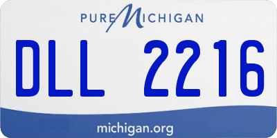 MI license plate DLL2216