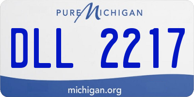 MI license plate DLL2217