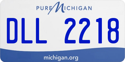 MI license plate DLL2218