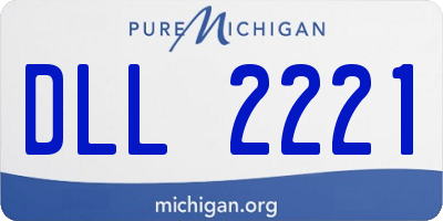 MI license plate DLL2221