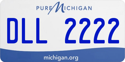 MI license plate DLL2222
