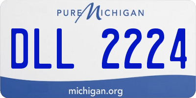 MI license plate DLL2224