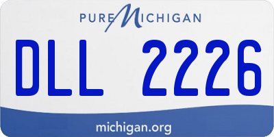 MI license plate DLL2226