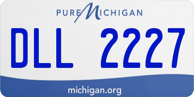 MI license plate DLL2227