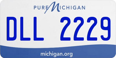 MI license plate DLL2229