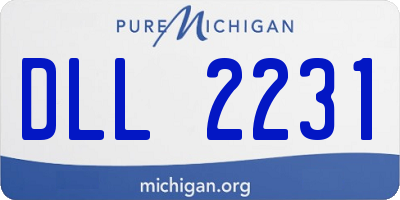 MI license plate DLL2231