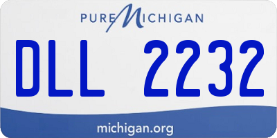 MI license plate DLL2232