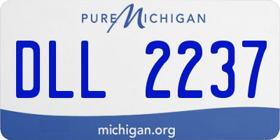 MI license plate DLL2237