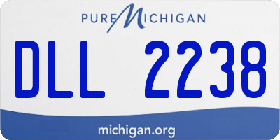 MI license plate DLL2238